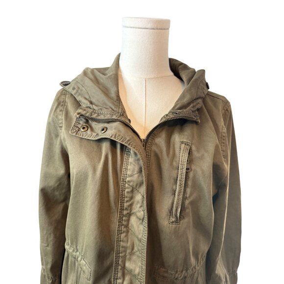 2/$30 ZARA Size 13/14 Army Green Hooded Cotton Jacket Girls - Picture 9 of 16